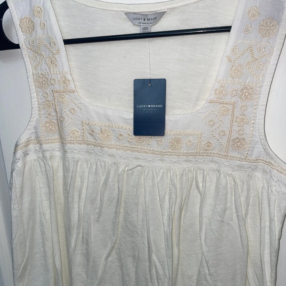Lucky Brand Embroidered Tank Top
